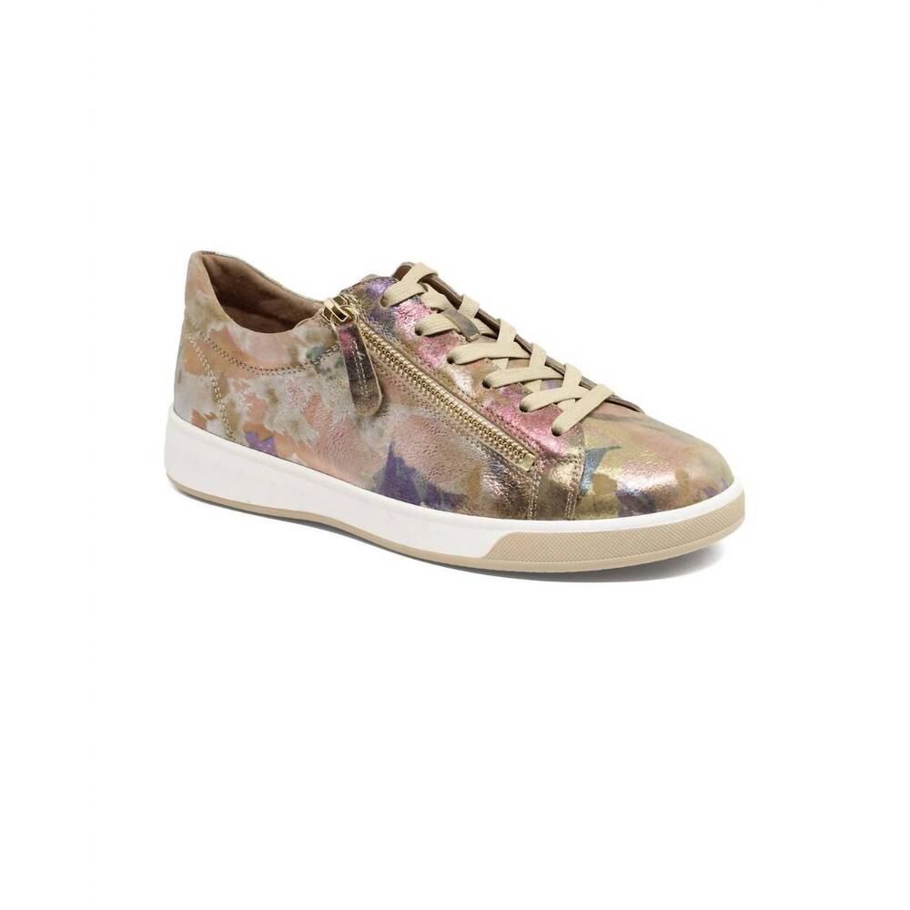 NEW ZIERA women's aitor-xf sneaker in vanilla bloom leather